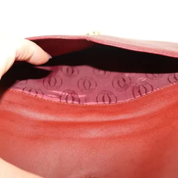 Cartier, Must dr Cartier, Burgundy Crossbody Bag w/Authenticity Cert -Vintage - Picture 6 of 13